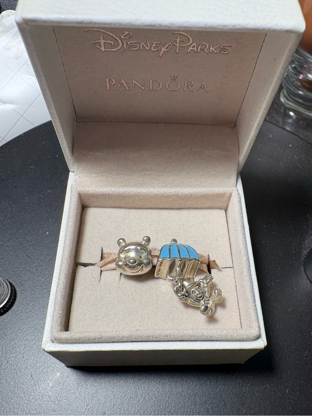 Pandora Sterling Winnie The Pooh and Jimimy Cricket charms! w/ box 925